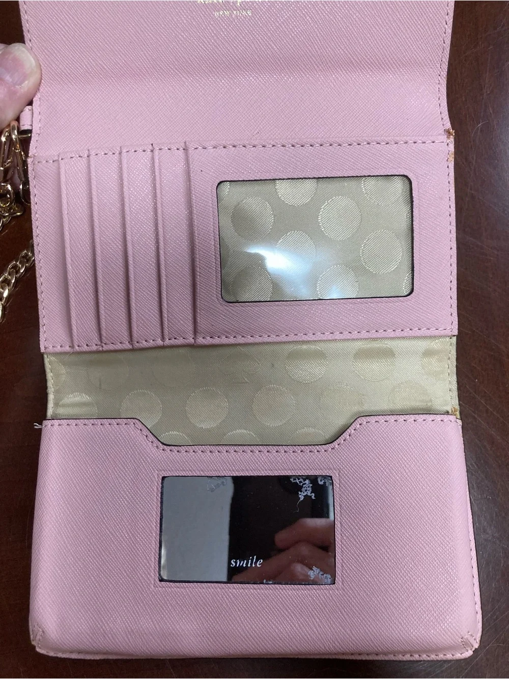 Kate Spade New York Cedar Street Tri-Fold Saffiano Leather Wallet/Wristlet NWOT
